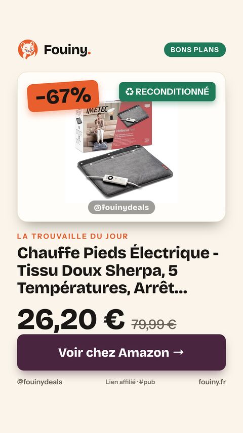 Chauffe Pieds Électrique - Tissu Doux Sherpa, 5 Températures, Arrêt Automatique - Sécurité Electro Block Anti Surchauffe, Chauffage Rapide, Housse Lavable en Machine, 48x50 cm 48x50 cm