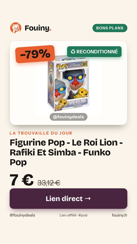 Figurine Pop - Le Roi Lion - Rafiki Et Simba - Funko Pop