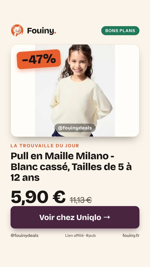 Pull en Maille Milano - Blanc cassé, Tailles de 5 à 12 ans
