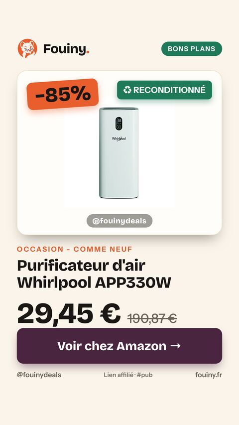 Purificateur d'air Whirlpool APP330W