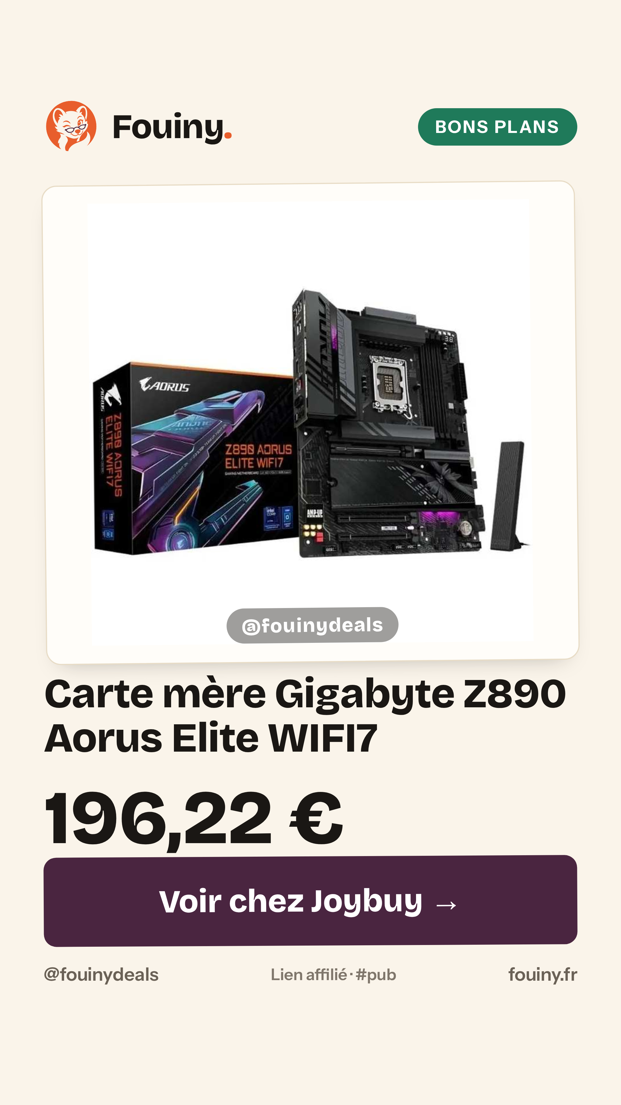 Carte mère Gigabyte Z890 Aorus Elite WIFI7