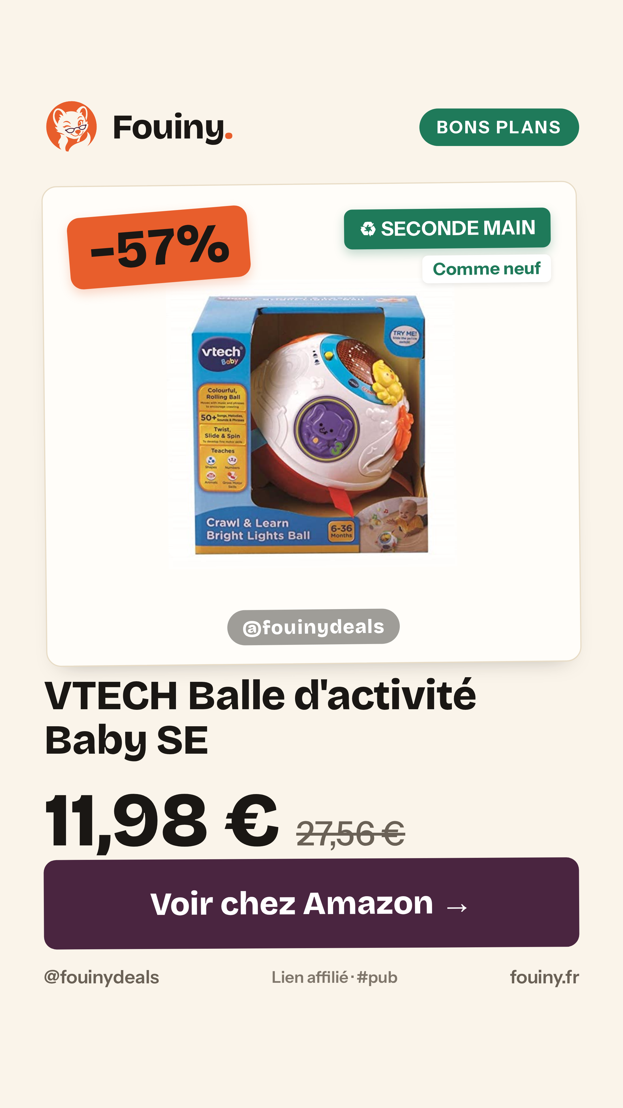 VTECH Balle d'activité Baby SE