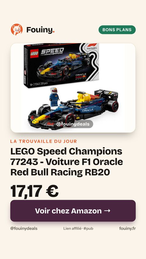 LEGO Speed Champions 77243 - Voiture F1 Oracle Red Bull Racing RB20