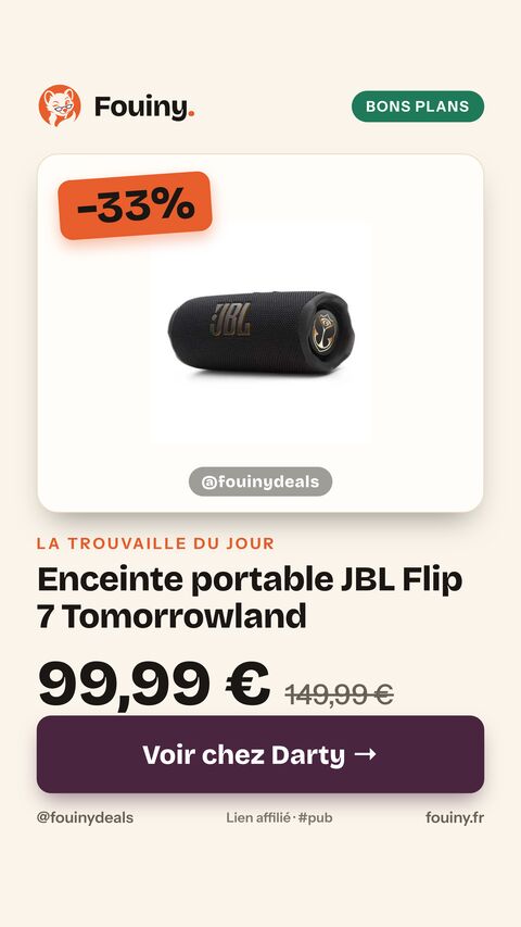 Enceinte portable JBL Flip 7 Tomorrowland