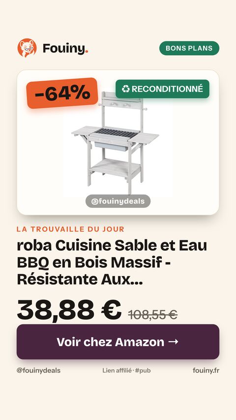 roba Cuisine Sable et Eau BBQ en Bois Massif - Résistante Aux Intempéries + Bac en Plastique - Gris Alto 88.5 cm x Ancho 83 cm x Fondo 35 cm