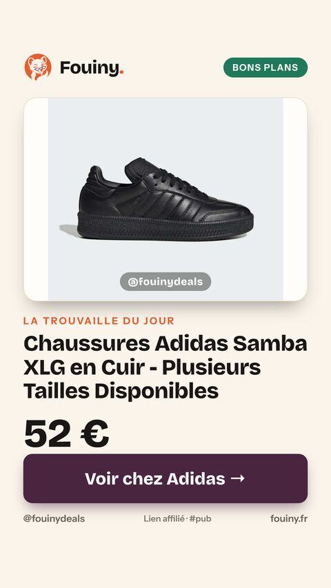 Chaussures Adidas Samba XLG en Cuir - Plusieurs Tailles Disponibles