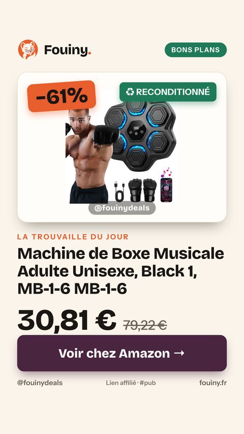 Machine de Boxe Musicale Adulte Unisexe, Black 1, MB-1-6 MB-1-6