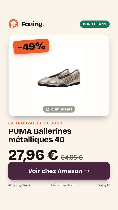 PUMA Ballerines métalliques 40