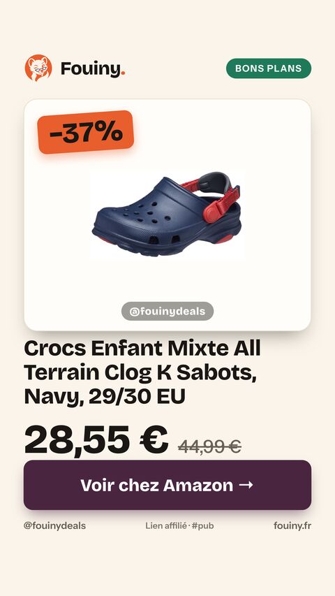 Crocs Enfant Mixte All Terrain Clog K Sabots, Navy, 29/30 EU