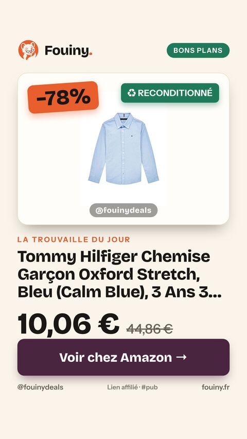 Tommy Hilfiger Chemise Garçon Oxford Stretch, Bleu (Calm Blue), 3 Ans 3 ans