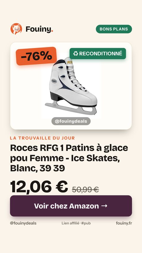 Roces RFG 1 Patins à glace pou Femme - Ice Skates, Blanc, 39 39