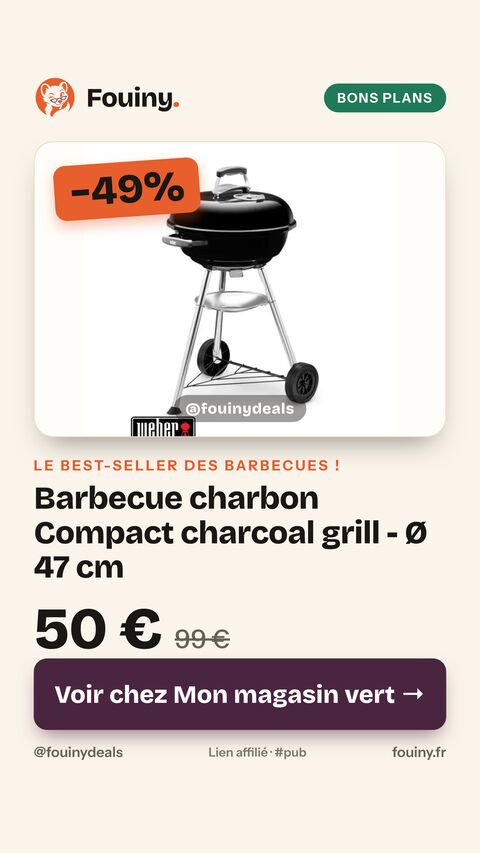 Barbecue charbon Compact charcoal grill - Ø 47 cm