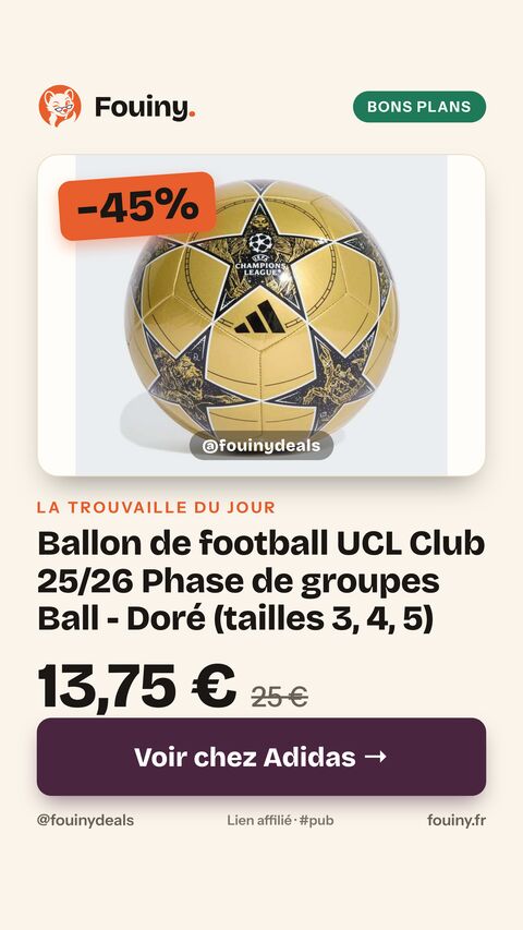 Ballon de football UCL Club 25/26 Phase de groupes Ball - Doré (tailles 3, 4, 5)