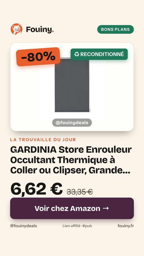 GARDINIA Store Enrouleur Occultant Thermique à Coller ou Clipser, Grande Réflexion de la Lumière, Économie d'Énergie, Opaque, Kit de Montage Inclus, Store Thermique EASYFIX, Ardoise, 75 x 150 cm (LxH) 8l x 15L cm
