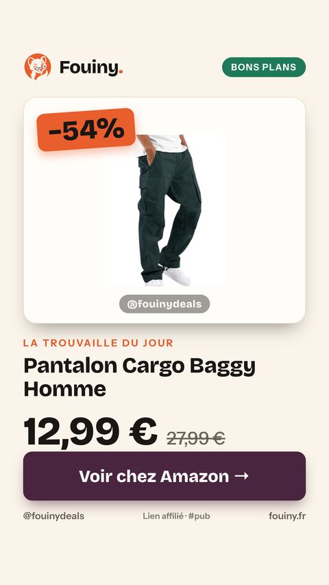 Pantalon Cargo Baggy Homme
