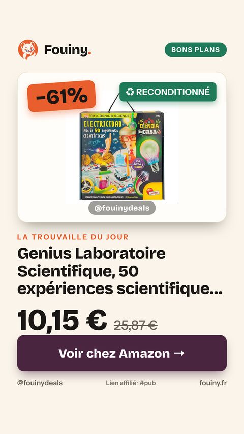 Genius Laboratoire Scientifique, 50 expériences scientifiques, Jeux d'électricité, kit d'ampoules, Jouet éducatif, Science à la Maison, Jouets pour Enfants 8 Ans, 47631 Estándar