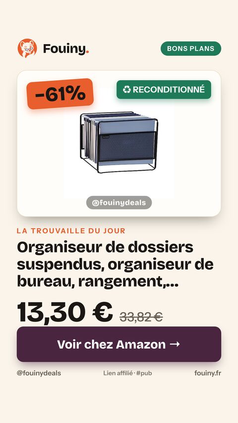 Organiseur de dossiers suspendus, organiseur de bureau, rangement, bureau, maille métallique, 33 x 24,8 x 26 cm (L x l x H), noir 13"L x 9.75"W x 10.25"H