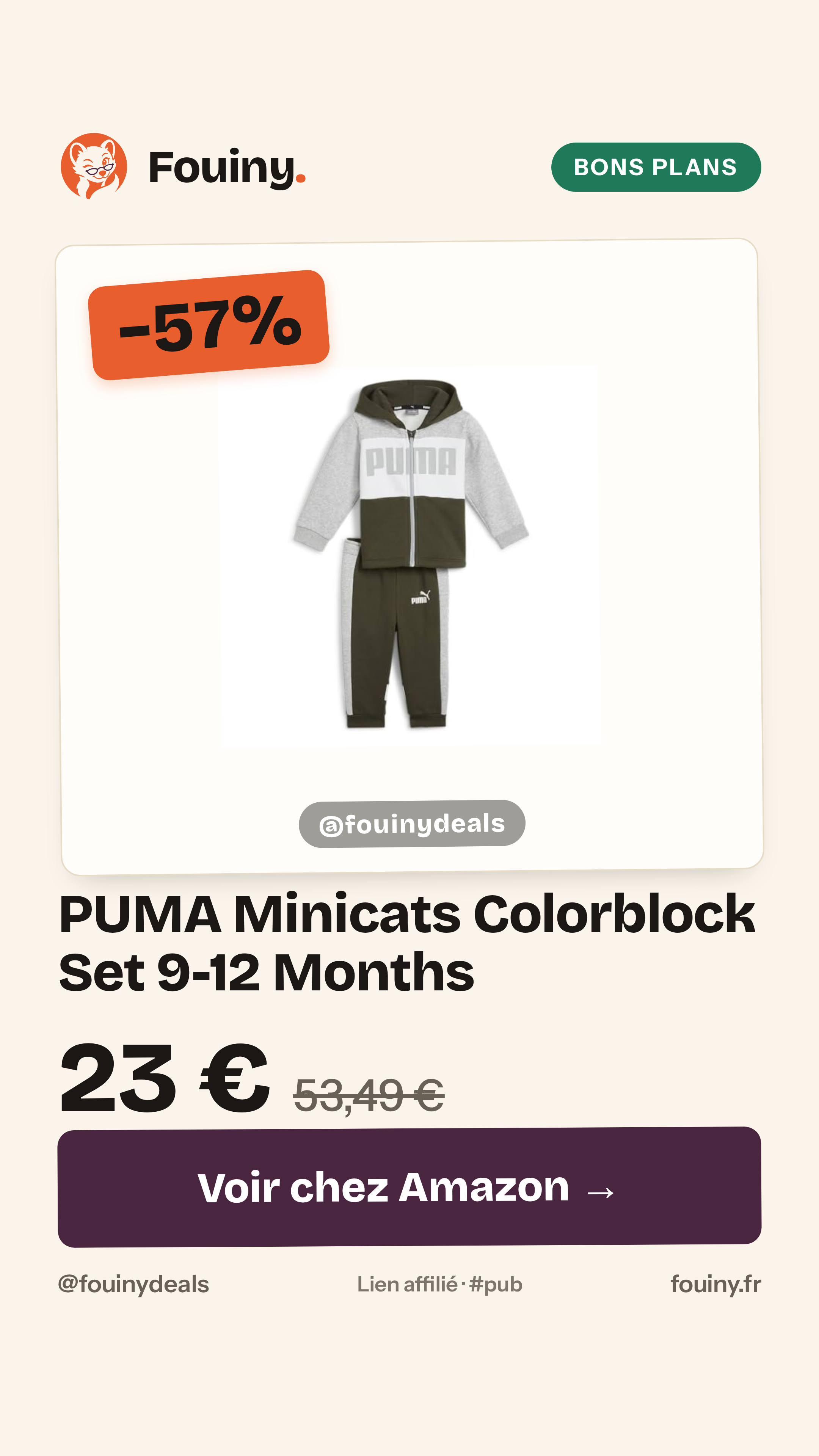 PUMA Minicats Colorblock Set 9-12 Months